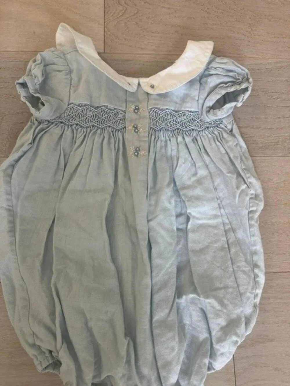 Ralph Lauren Blue Bubble Romper — 18M